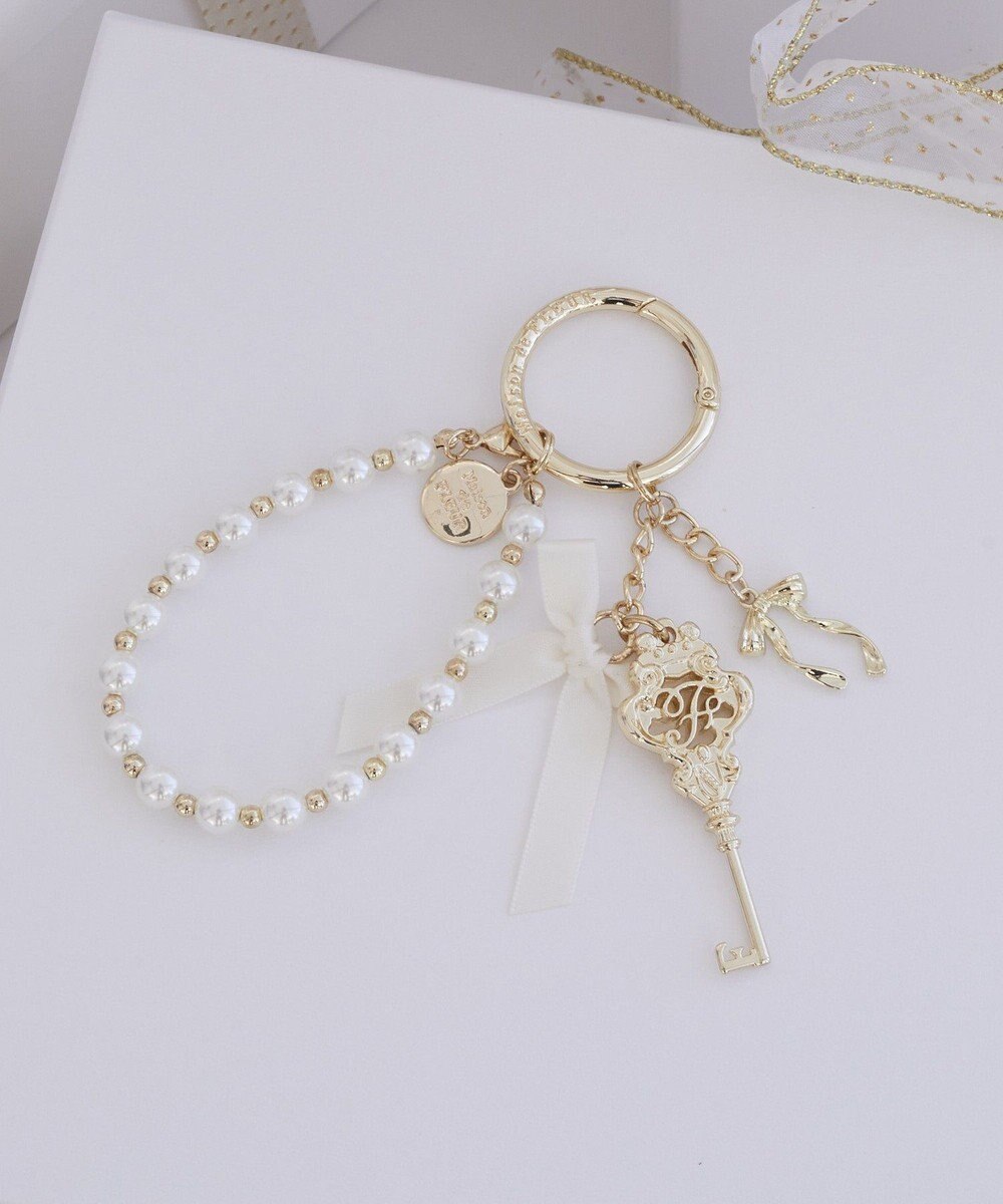 Maison de FLEUR キーリボンパール2Wayチャーム 