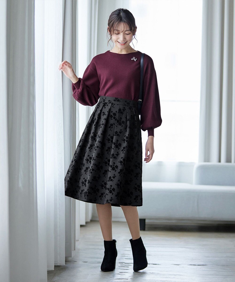 Tiaclasse 【安田美沙子さん着用・新色追加・洗える】ボリュームパフスリーブニット 