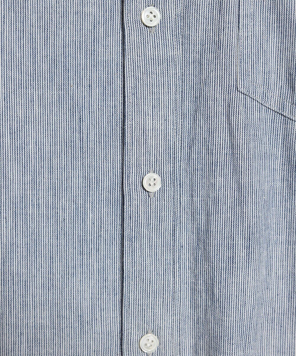 LENO LIGHT HICKORY ONE PIECE / ヒッコリーシャツワンピース 