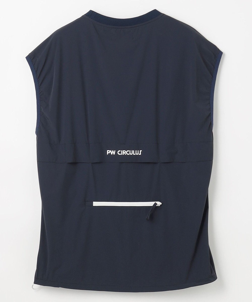 PW CIRCULUS 【撥水加工 / 小さくまとまる】【UNISEX】オーバーサイズ パッカブルベスト ゴルフウェア メンズ レディース 