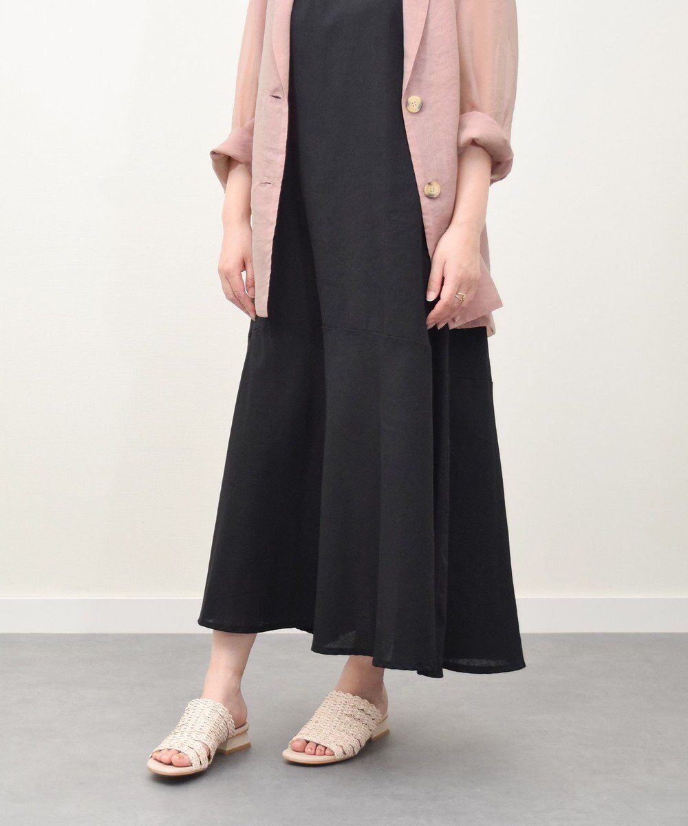 INTER-CHAUSSURES 【ANGEL ALARCON】ローヒールラフィアサンダル 