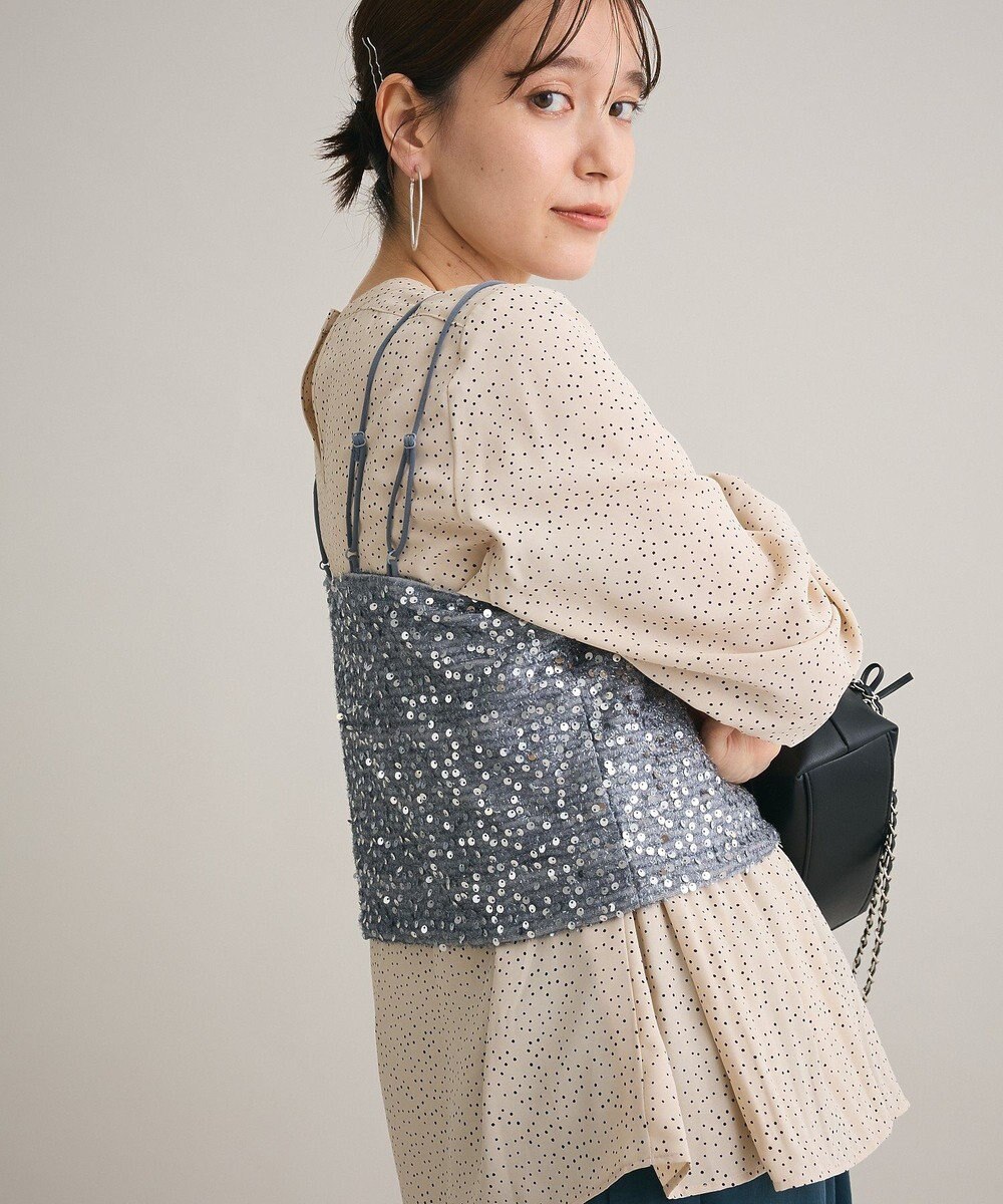 Green Parks スパンコールキャミビスチェ 