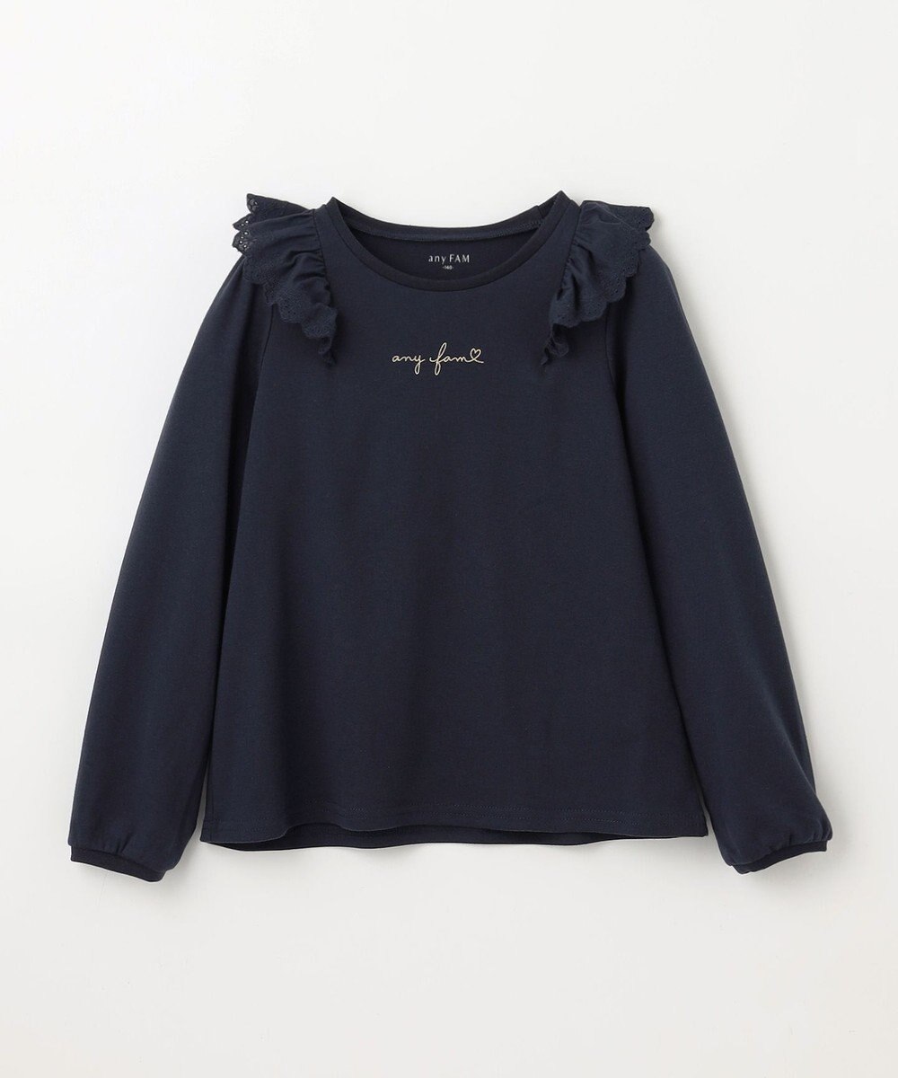 ANY KIDS 肩レース長袖Tシャツ 