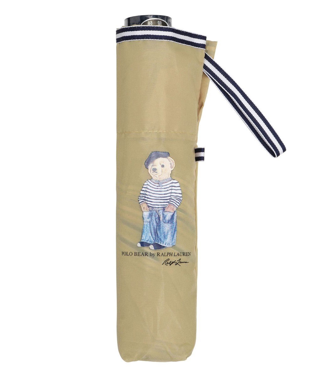 MOONBAT POLO RALPH LAUREN 折りたたみ傘 無地×フレンチベア 軽量 