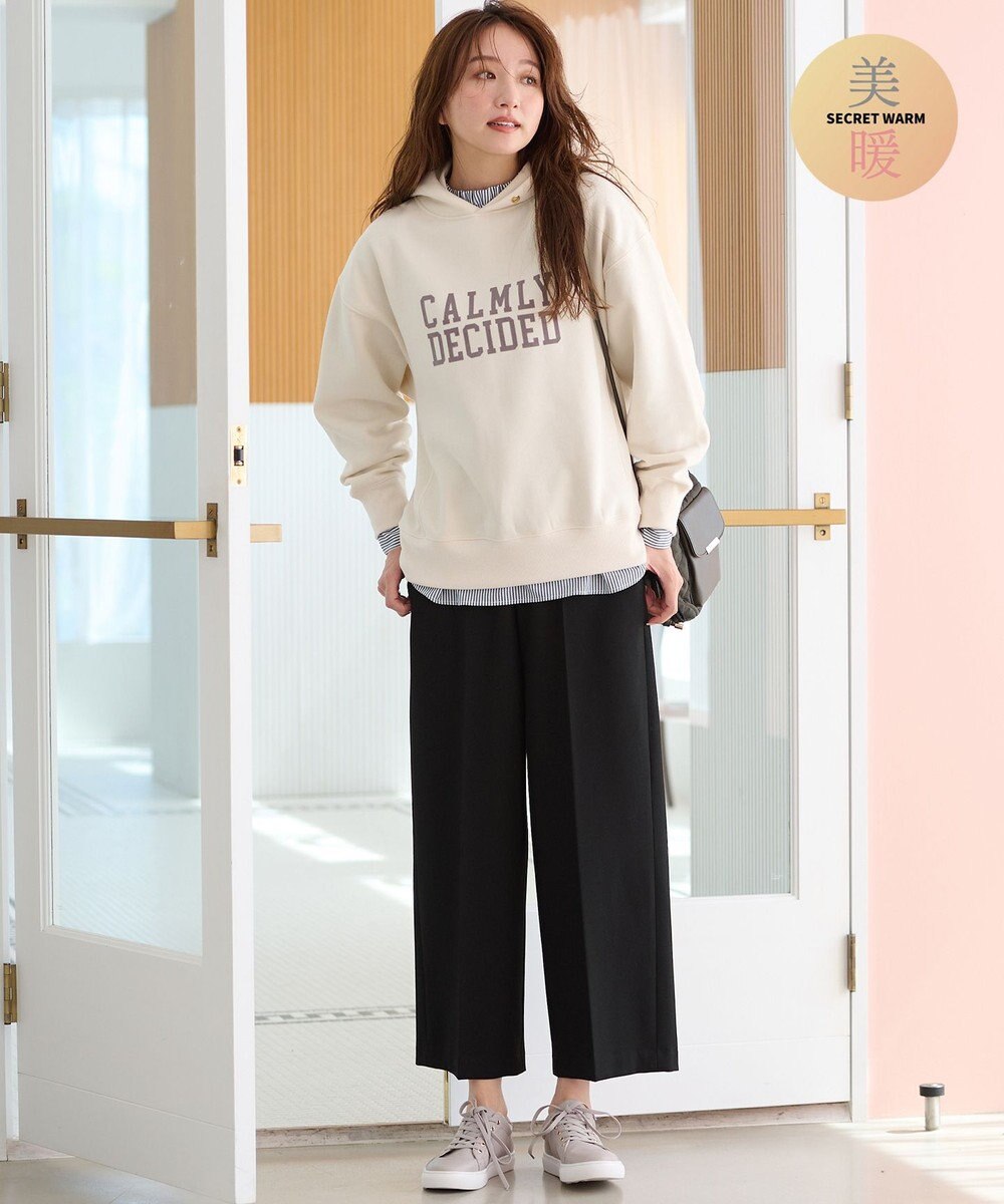 ANY L 【ウエストゴム/リントラク加工/裏起毛/ストレッチ】シークレットウォーム　ワイドパンツ 