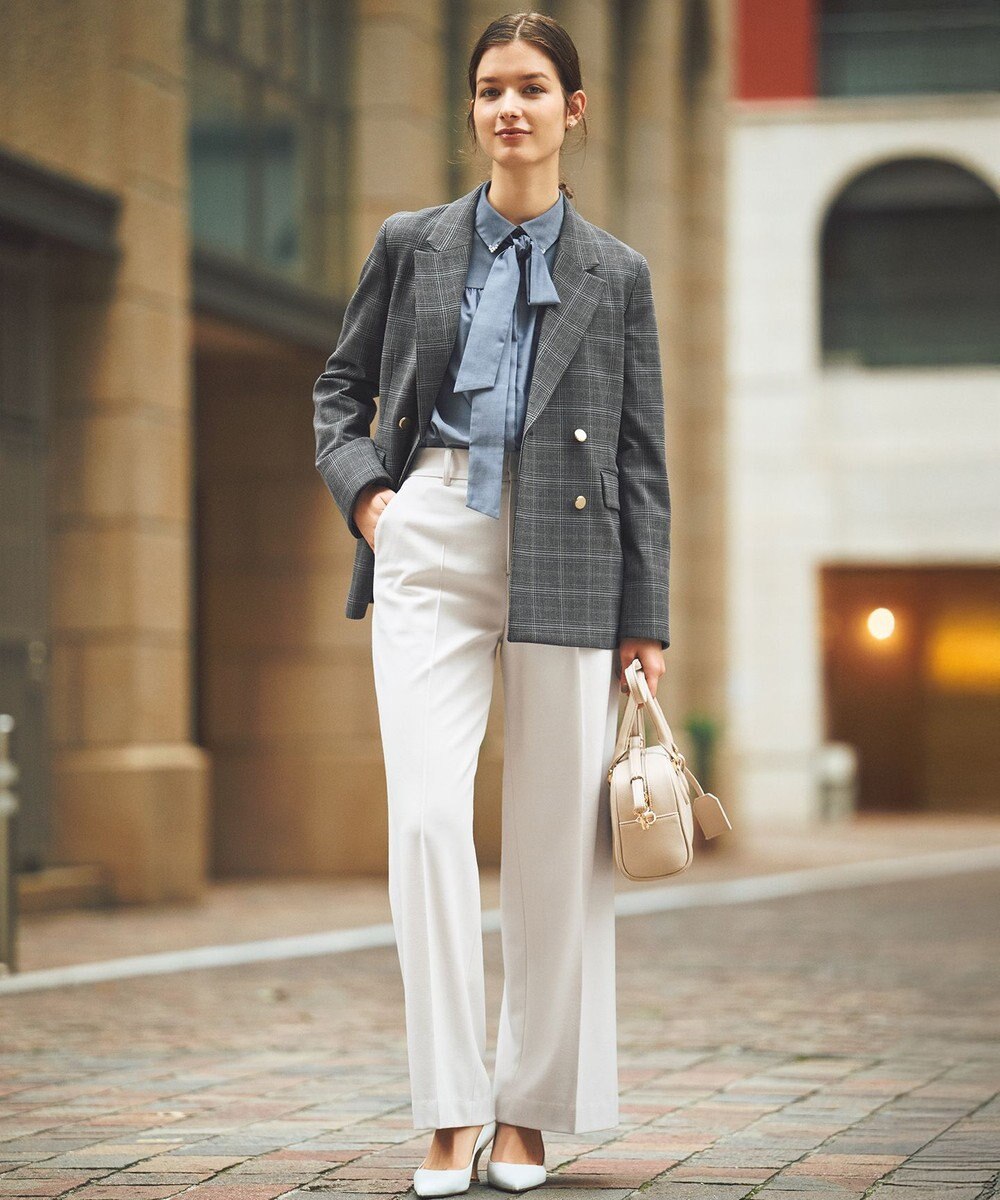 ANY SIS L ボウタイ付きビジュー シャツ 