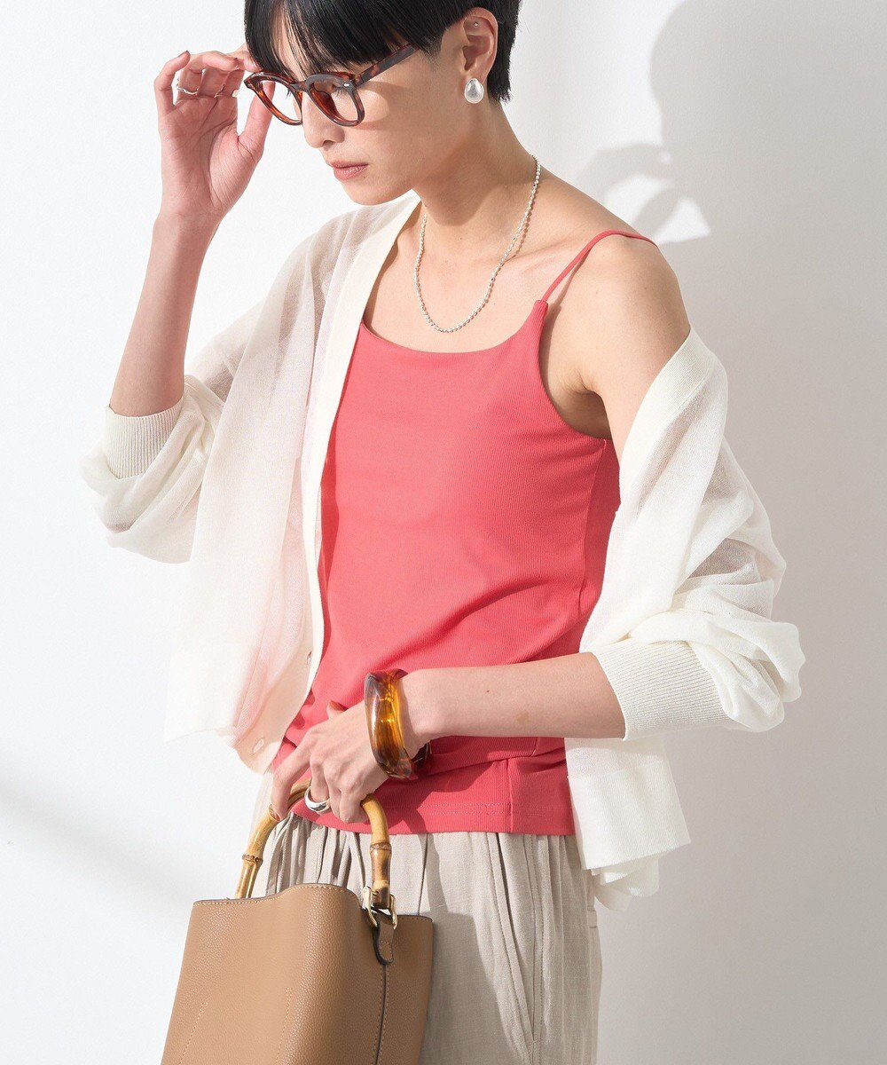 AMERICAN HOLIC 【カップ付き】細リブキャミソール 