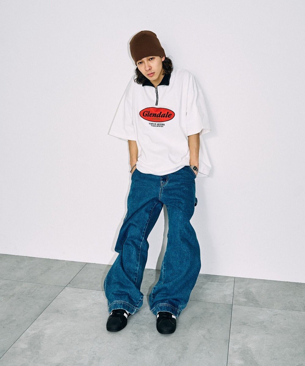 WEGO ヘビーウエイトサークルロゴハーフZIPT（S） 