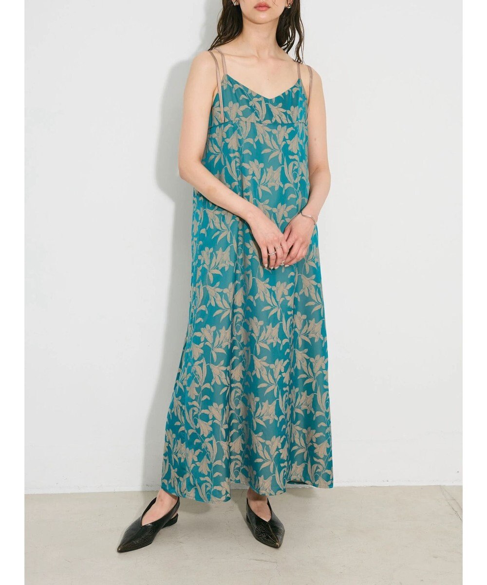 Green Parks ウ゛ィンテージフラワージャガードキャミワンピース 