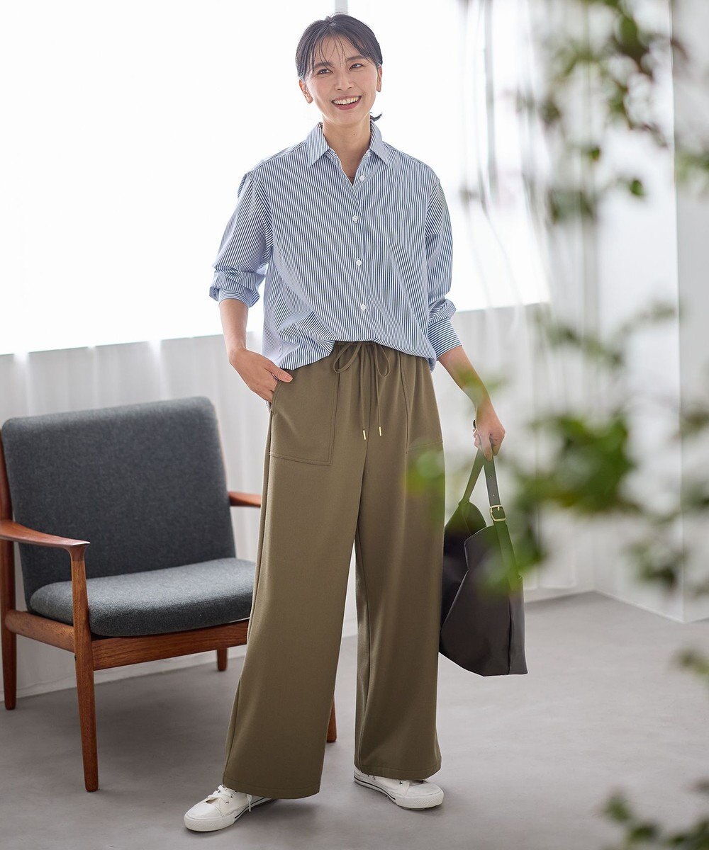 ANY 【2WAYストレッチ/ウエストゴム/裏起毛】シークレットウォームベイカーパンツ 