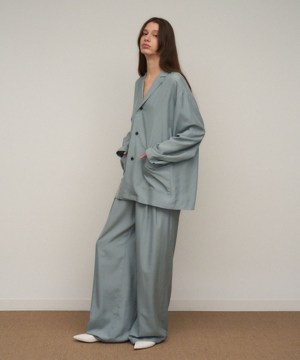 ATON SILK SUEDE | ワイドイージーパンツ 