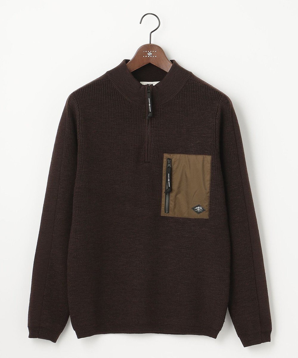 JOSEPH ABBOUD MOUNTAIN 【UNISEX】日本素材 ハーフZIPウールニット 