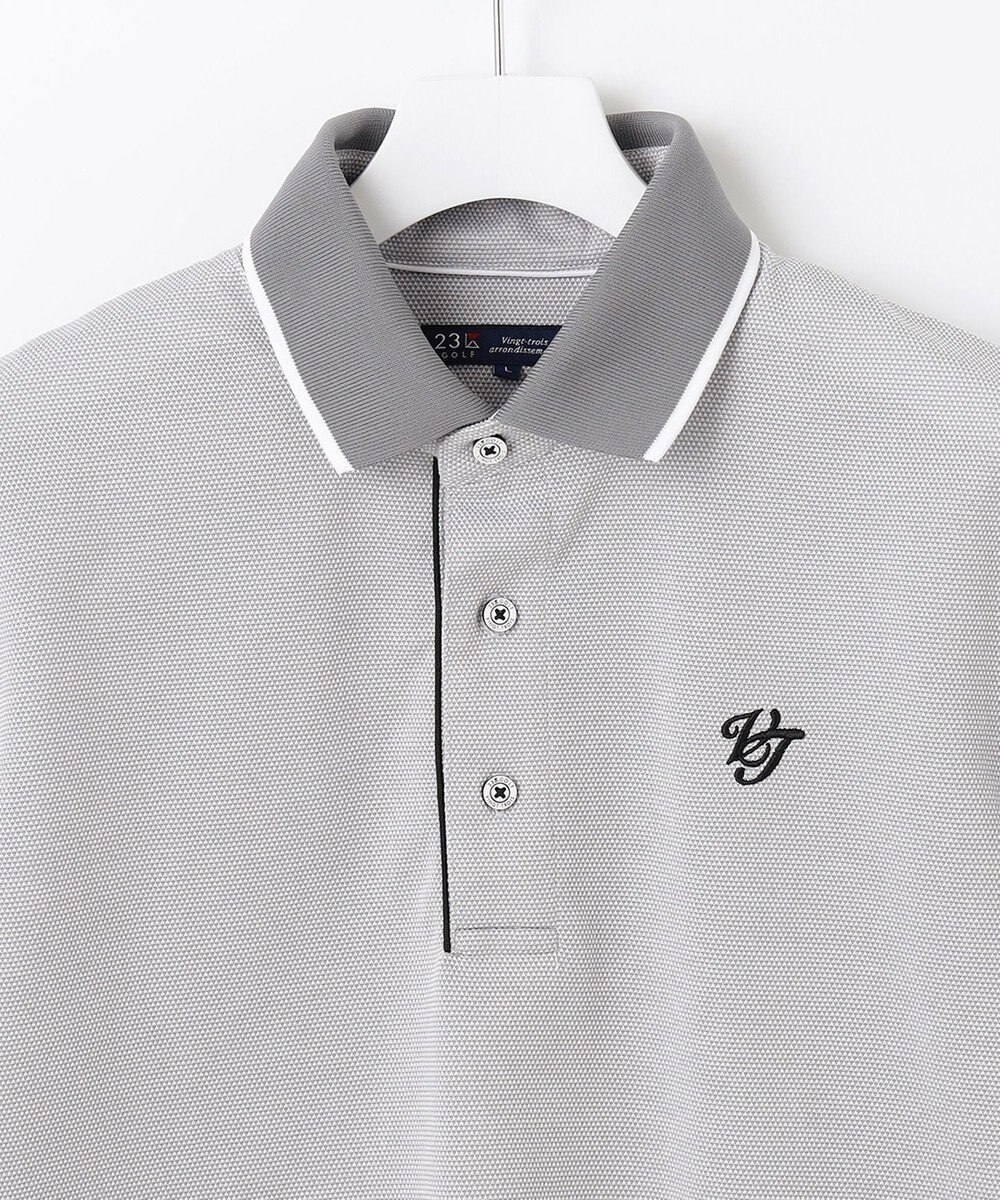 23区GOLF 人気NO.1ポロ【MEN】ピラミッドカノコ 半袖ポロシャツ 