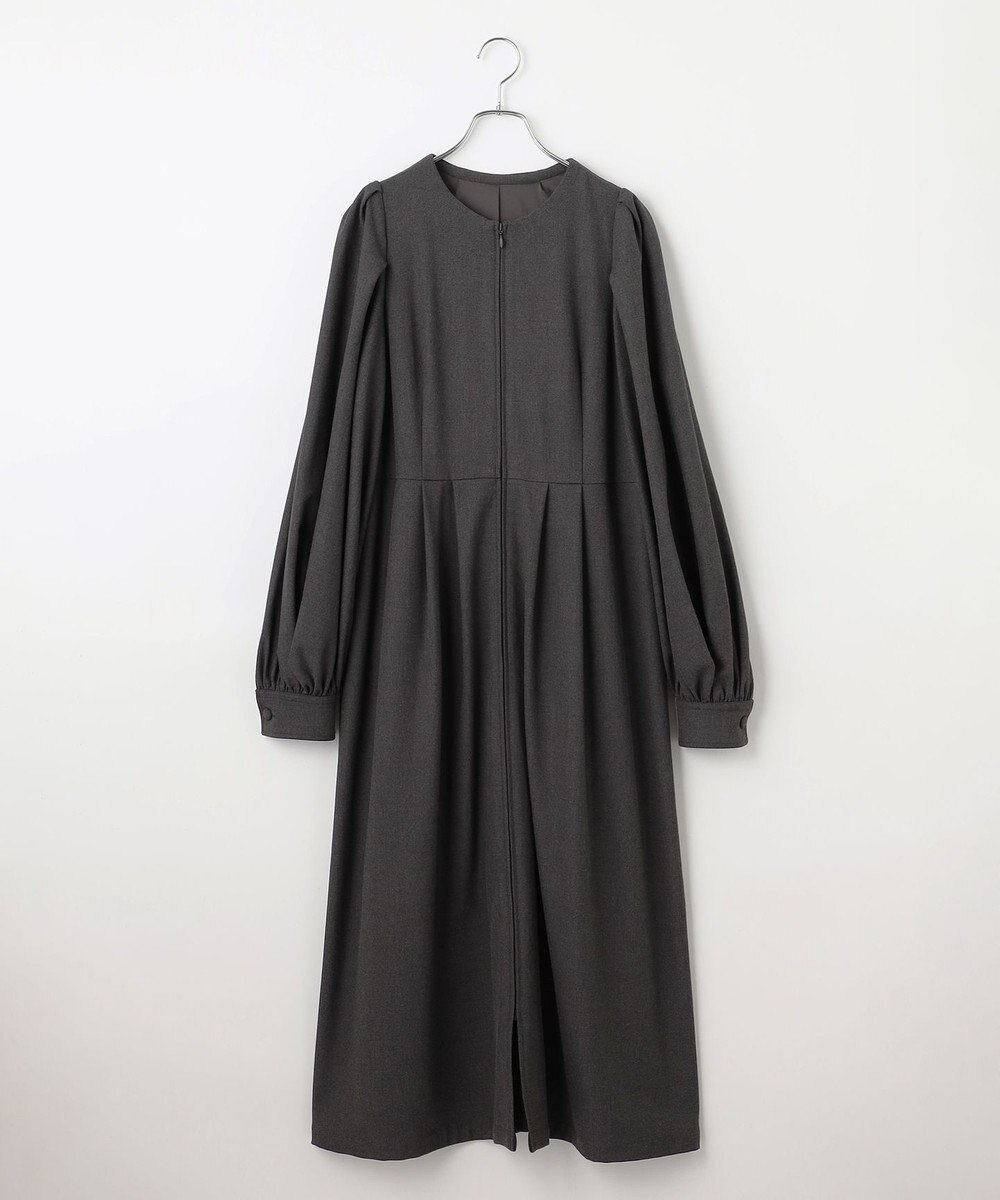 #Newans 【セレモニーにも】〈亀恭子さんコラボ〉ボリュームスリーブロングワンピース 