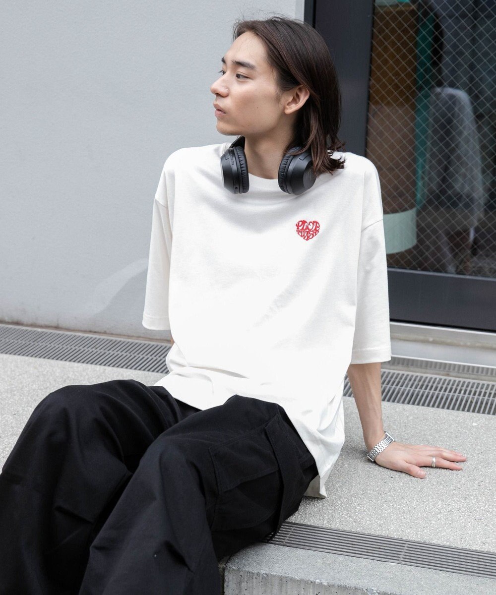 WEGO 【ユニセックス着用ITEM/綿100%/SMLサイズ展開】リラックスフィットワンポイントT（S） 