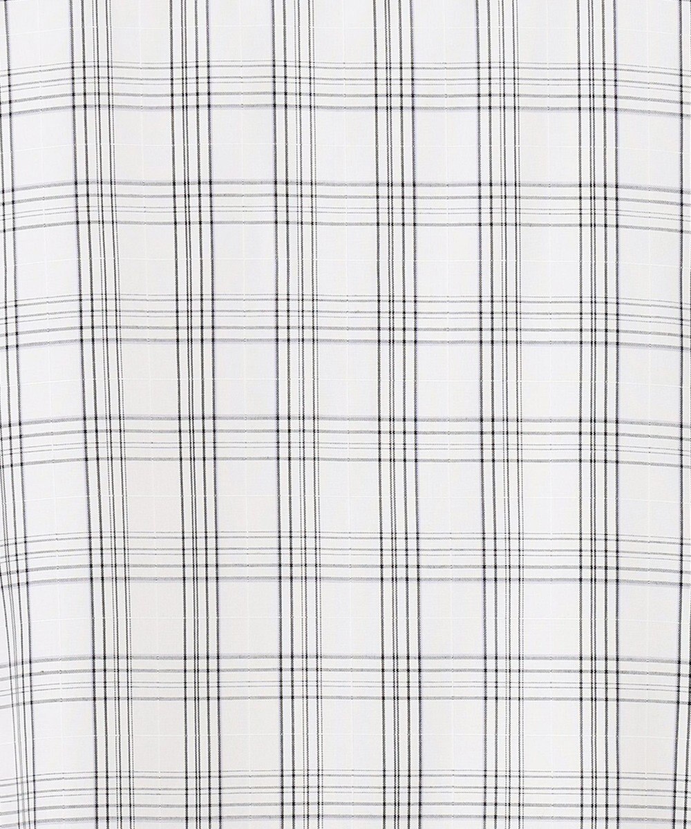 J.PRESS LADIES 【洗える】 セルロースチェック スタンドカラー ブラウス 