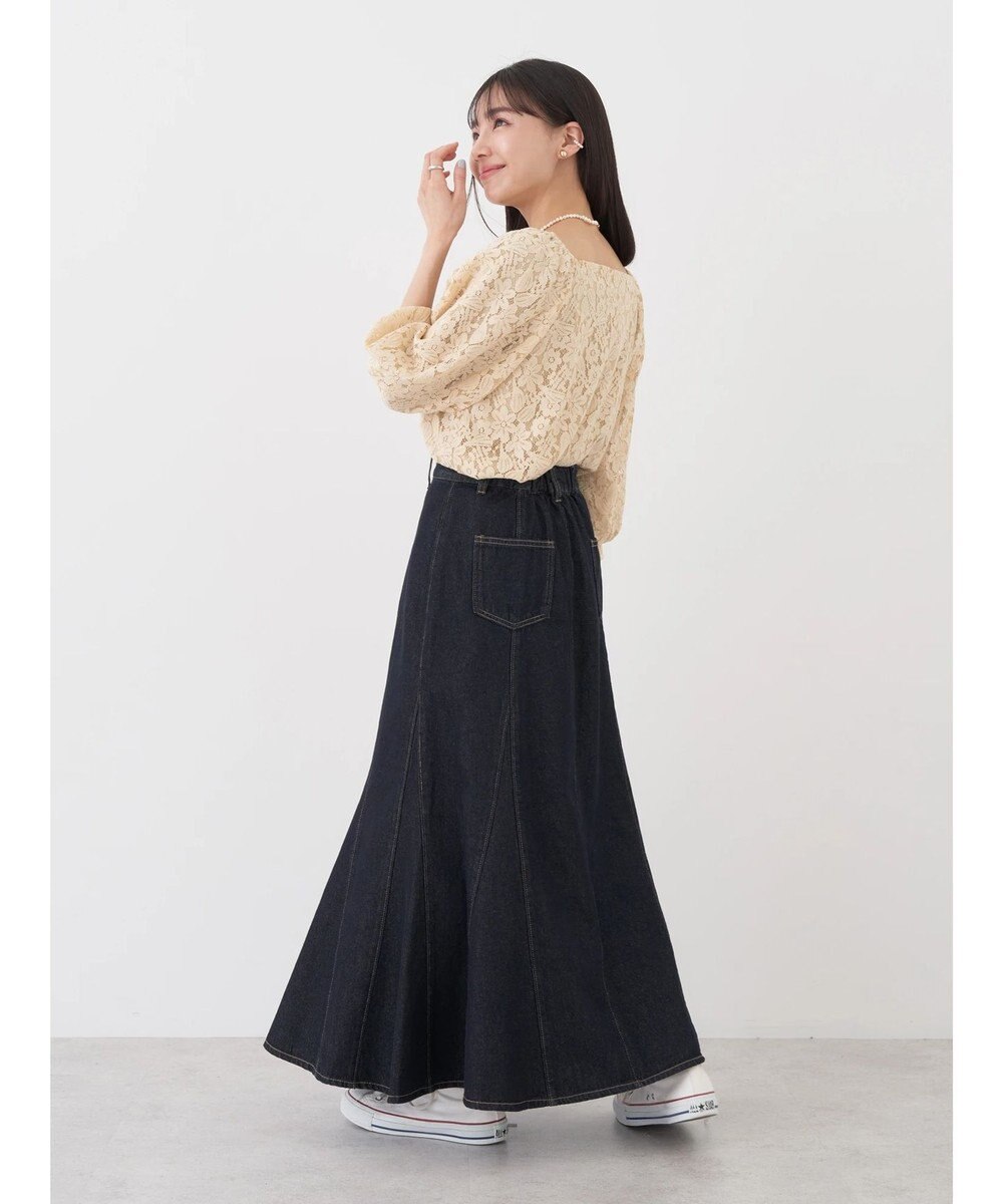 earth music&ecology フラワーレースブラウス 