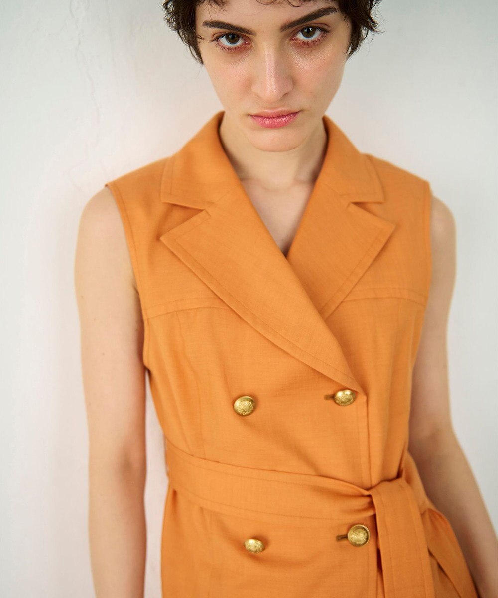 GRACE CONTINENTAL リネンタッチダブルブラウス 