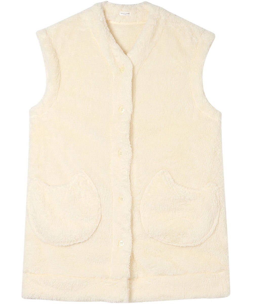 tsumori chisato SLEEP ツモリチサト ベスト フリ－ス素材(本体) あったか フレンチ袖 ルームウェア レディース URW130 /ワコール 