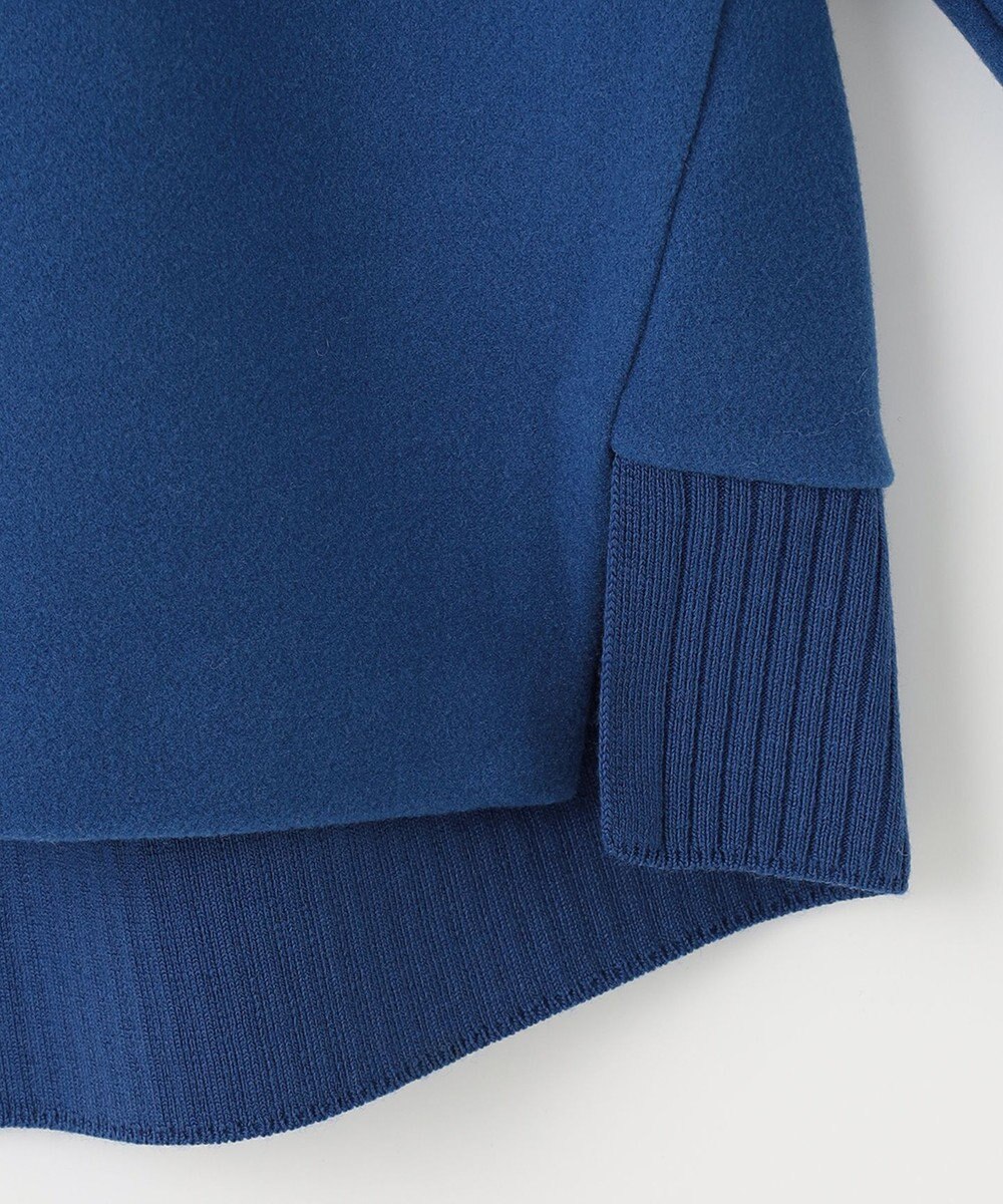 J.PRESS LADIES L ニードルパンチ ハーフジップ カットソー 