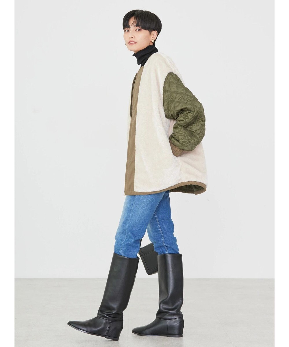 AMERICAN HOLIC キルポカリバーシブルキルティングミディコート 