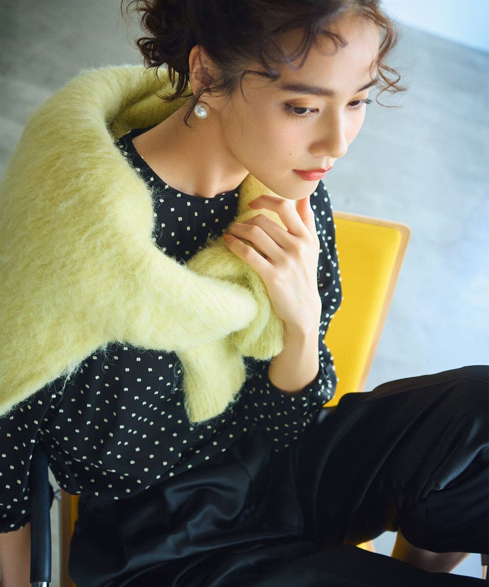 #Newans シアーパフスリーブブラウス 