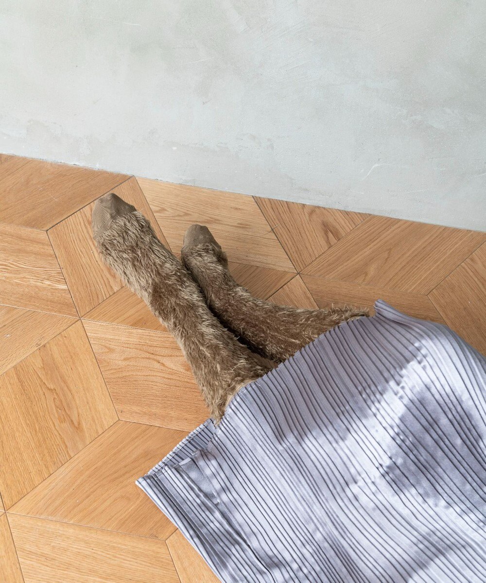 TRICOTE FAKE FUR HIGH SOCKS／フェイクファーハイソックス 