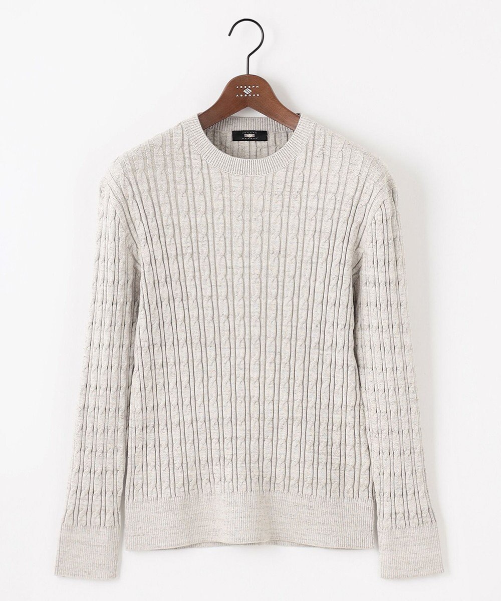 JOSEPH ABBOUD 【オリジナルオーガニックコットン使用/サスティナブル】JOE COTTONケーブル クルーネックセーター 