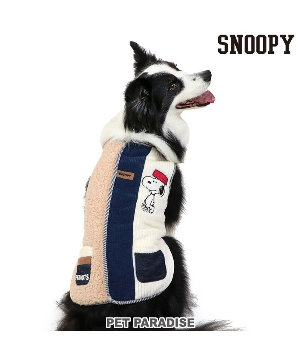PET PARADISE スヌーピー リバーシブルベスト 《オフホワイト×赤》 中型犬 大型犬 