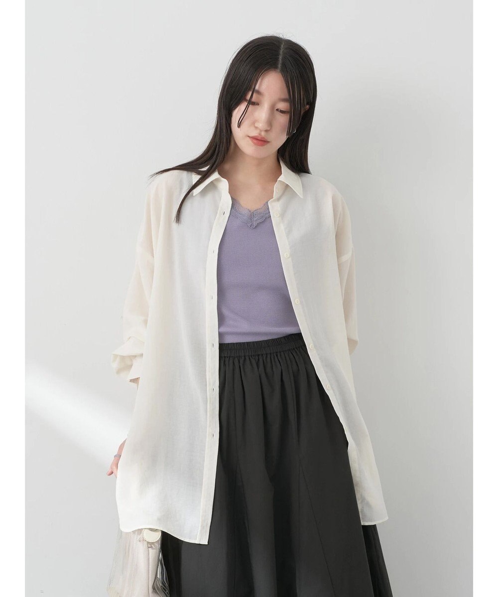 earth music&ecology シアーボーイズライクシャツ 