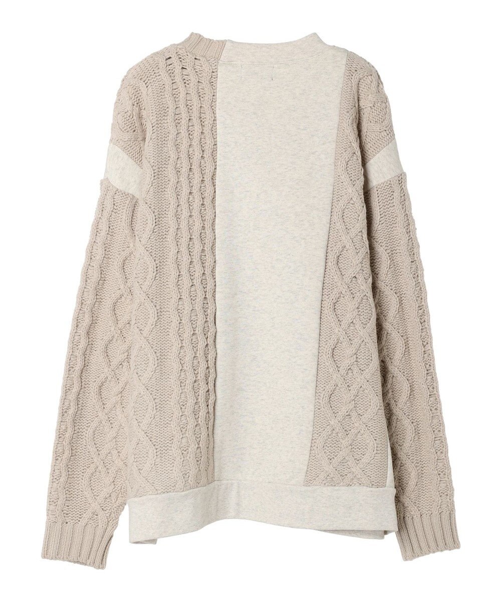 CRAFT STANDARD BOUTIQUE ケーブルニット切り替え裏起毛スウェット 