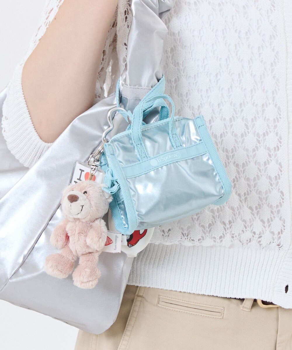 LeSportsac MICRO WEEKENDER CHARM/アクアブルーシャイン 