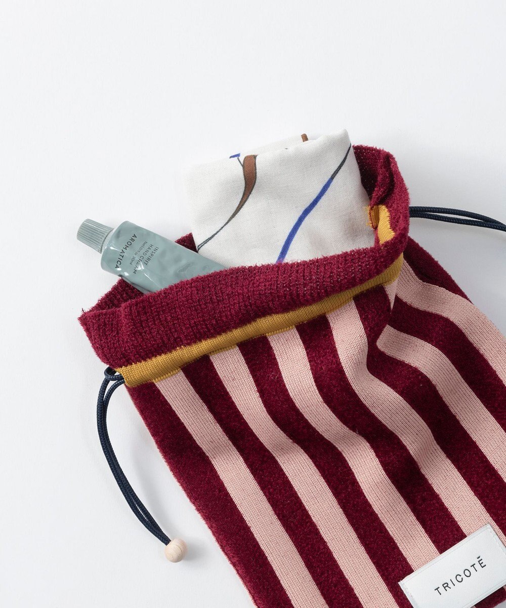 TRICOTE ストライプシャギーミニポーチ 