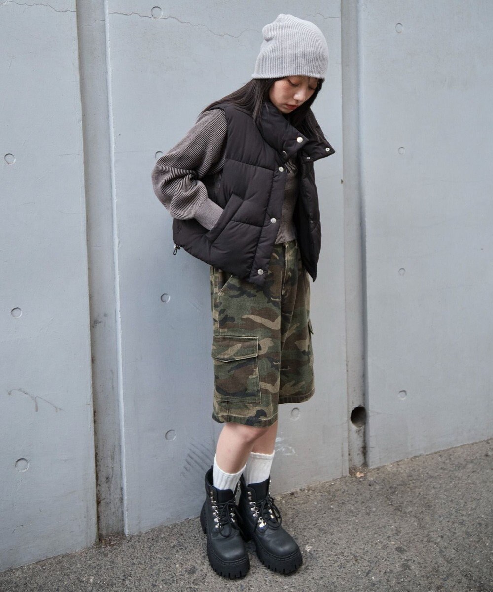 WEGO 【25年秋冬新作】ショートパファーベスト 