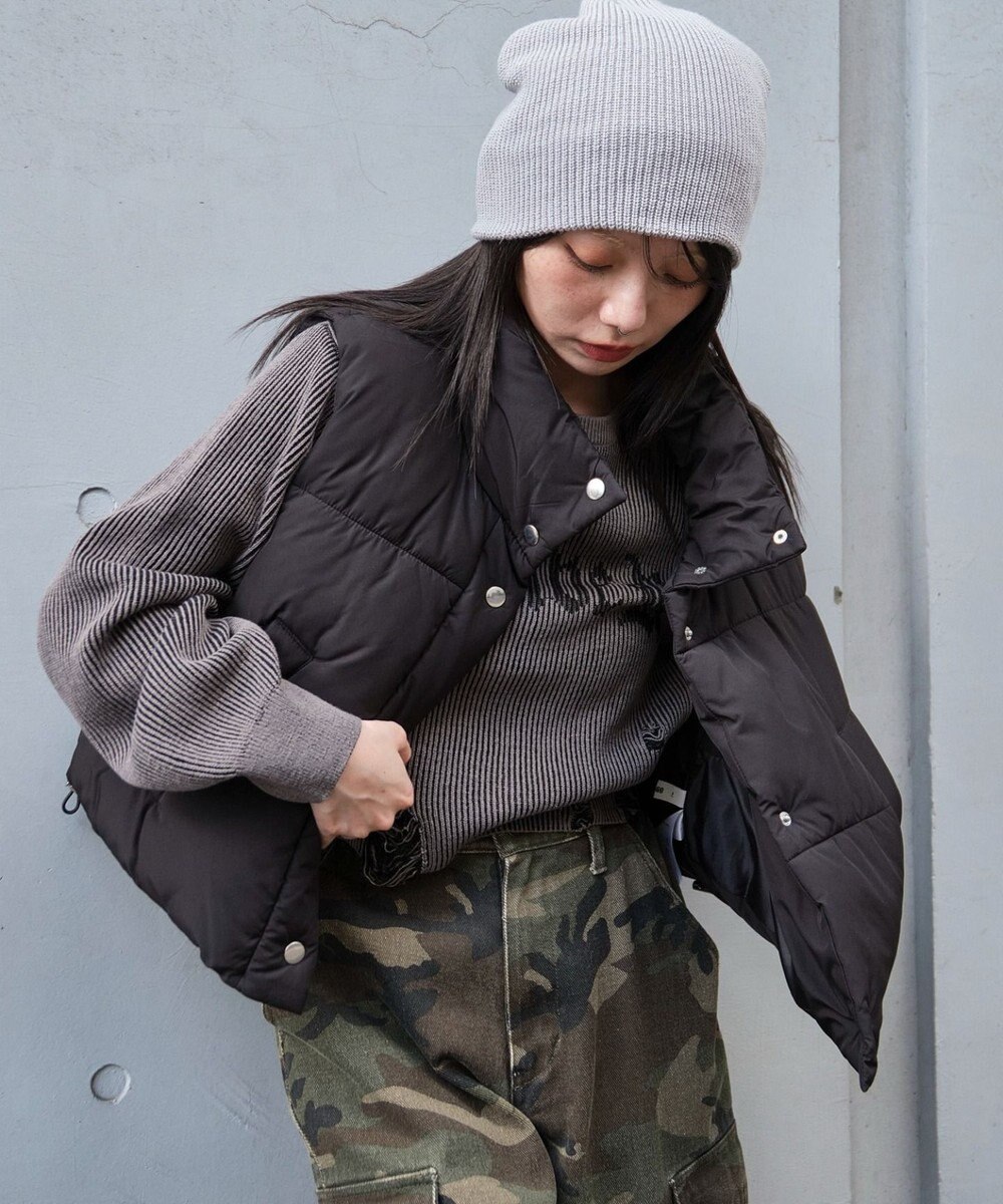 WEGO 【25年秋冬新作】ショートパファーベスト 