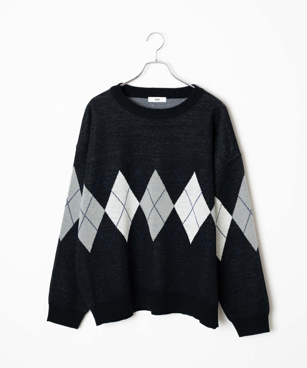 WEGO ルーズフィット総柄プルオーバー 