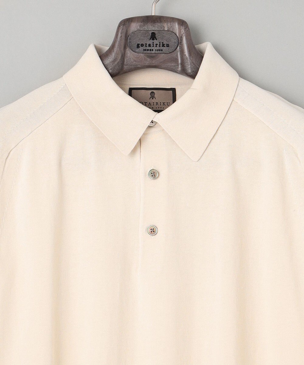 GOTAIRIKU 【ウォッシャブル】ハイゲージ ニットポロシャツ 