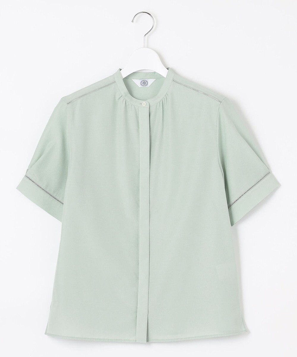 J.PRESS LADIES S 【洗える・イージーケア】ライトタンブラー バンドカラー ブラウス 