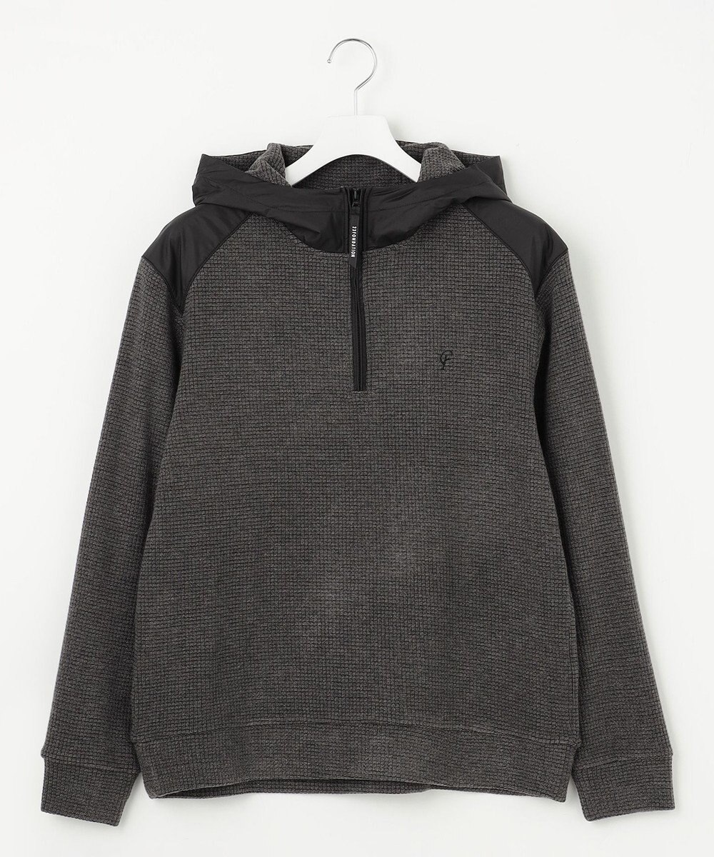 23区GOLF 【23Fondation/MEN】【吸湿発熱】ワッフルジャガード ハーフジップ 