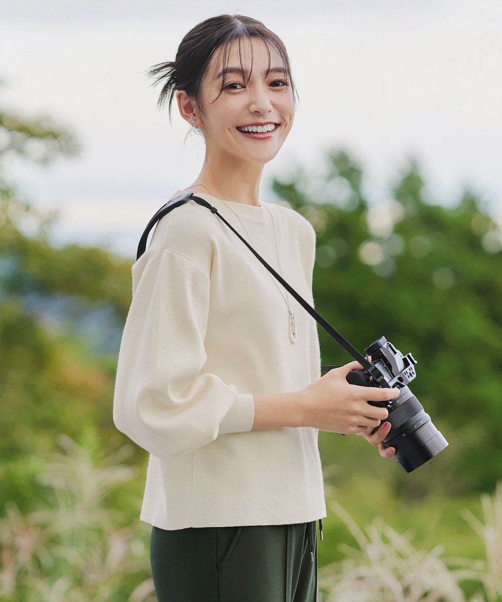 Tiaclasse 【安田美沙子さん着用・新色追加・洗える】ボリュームパフスリーブニット 