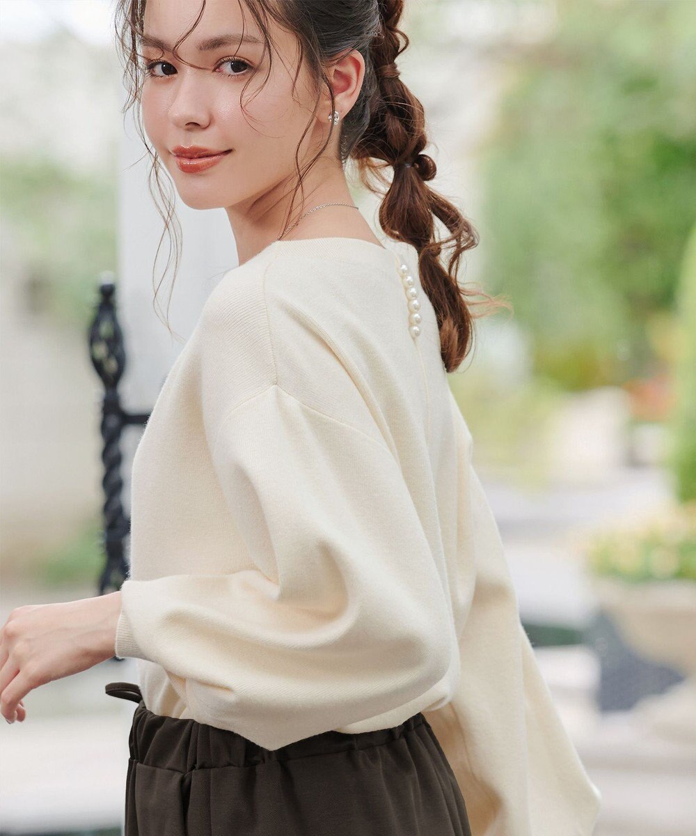 Tiaclasse 【安田美沙子さん着用・新色追加・洗える】ボリュームパフスリーブニット 