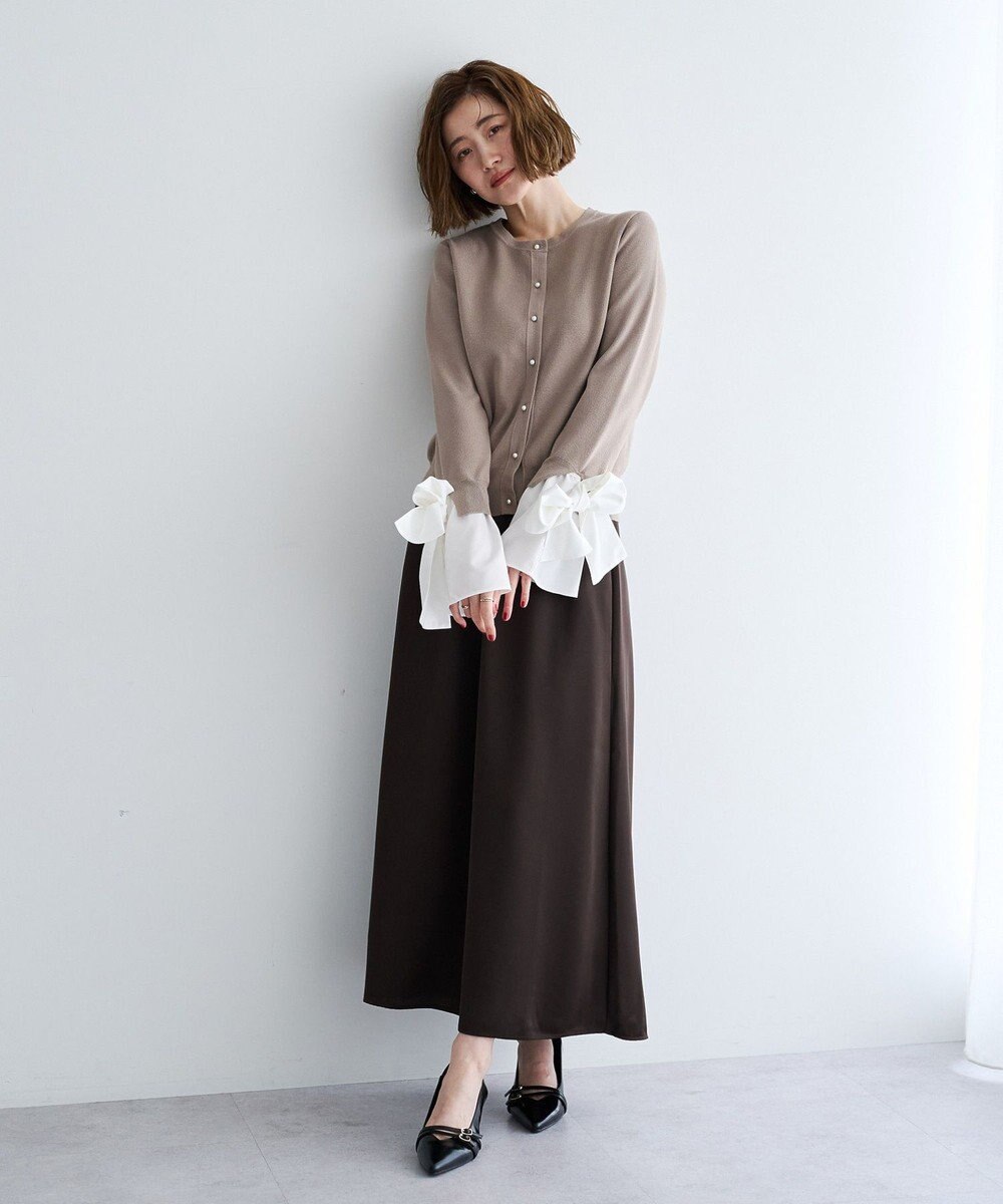YECCA VECCA 2way袖リボンカーディガン 