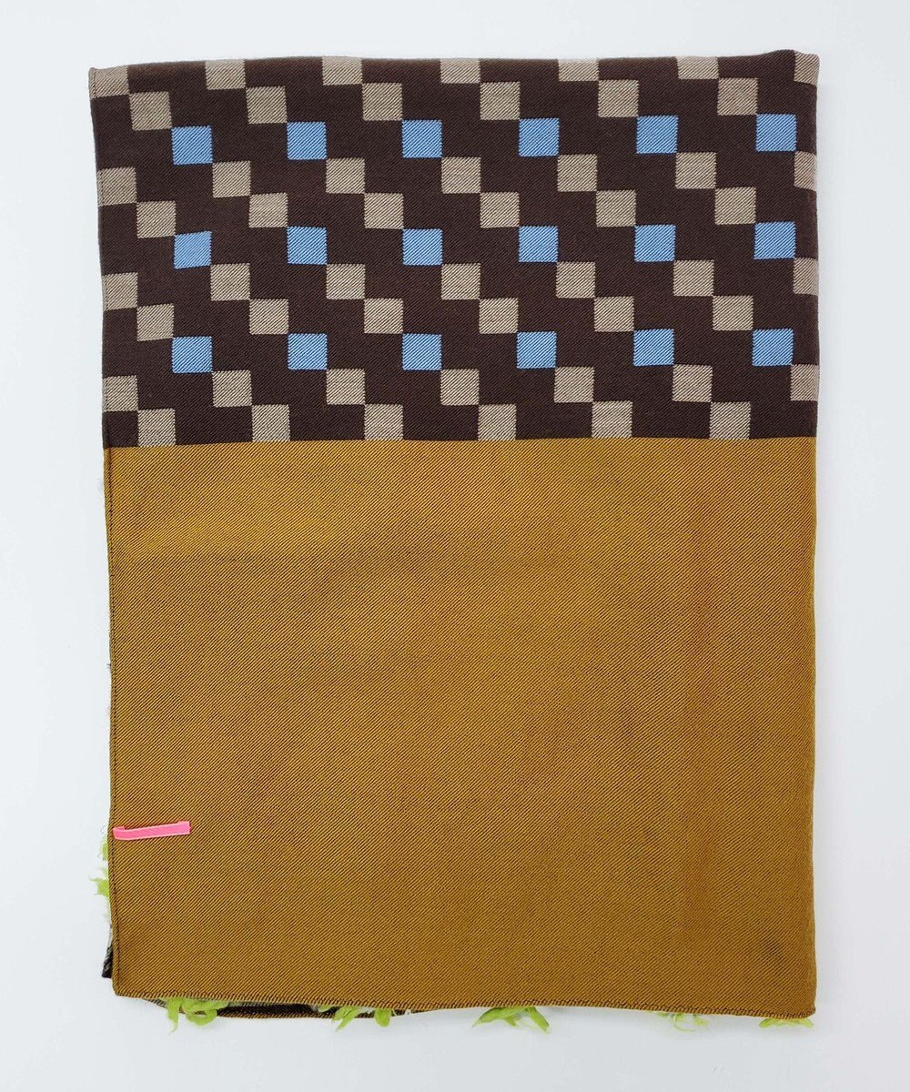 POLS ウールカットジャカードストール 