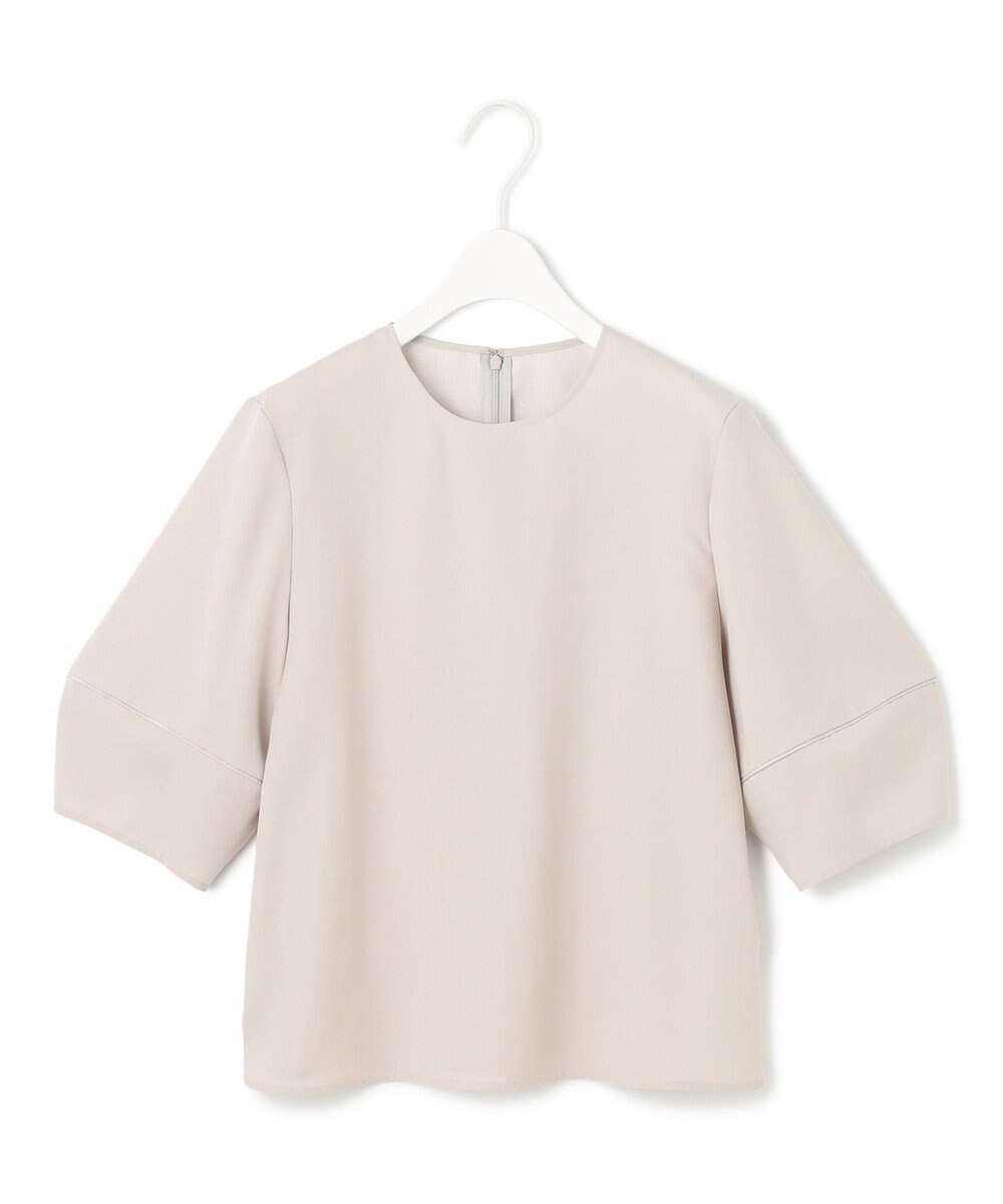 ICB 【UVケア・接触冷感・速乾・防シワ・洗える】 FluidBackSatin ランタンスリーブブラウス 