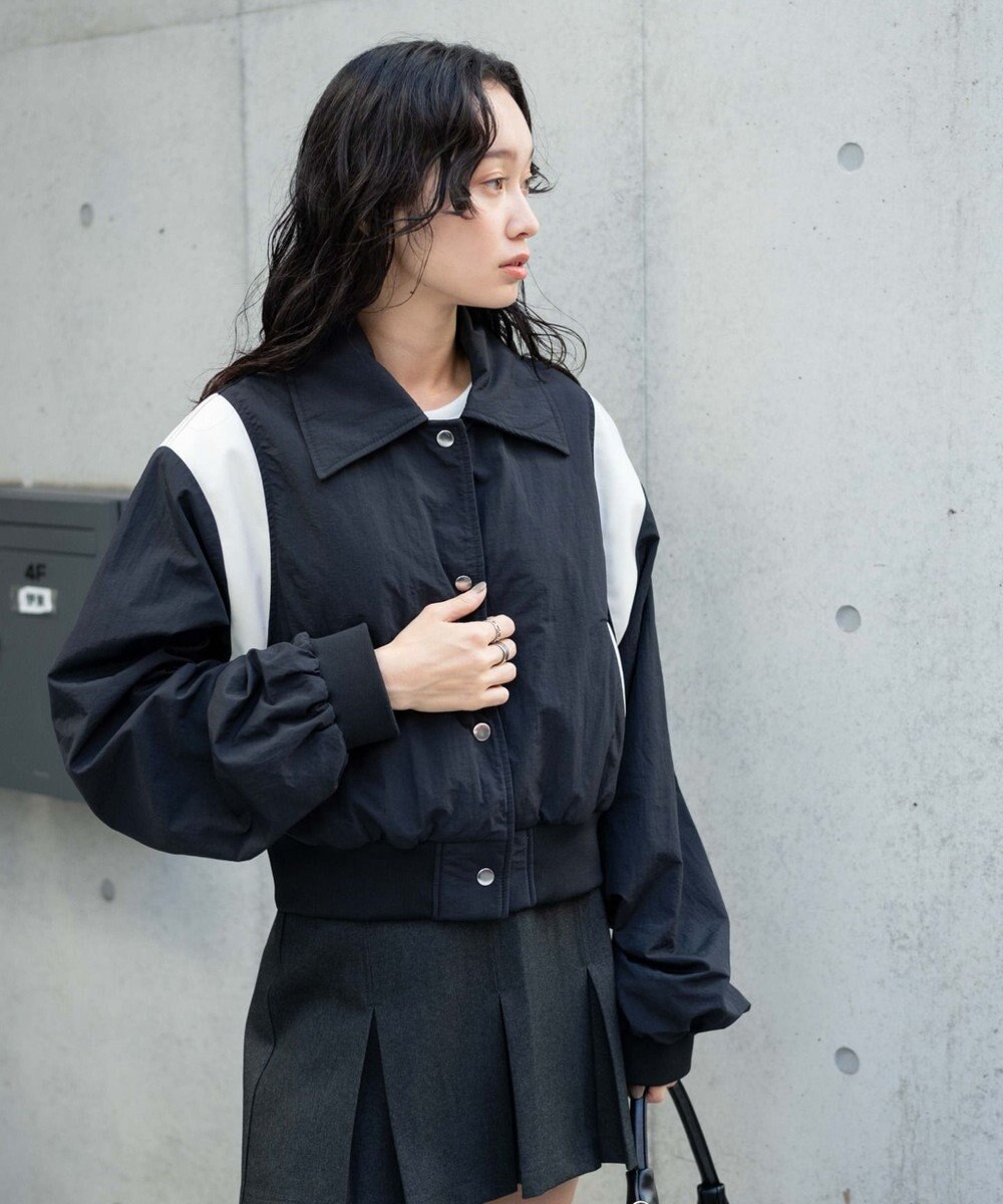 WEGO ナイロン切替ショートスタジャン 