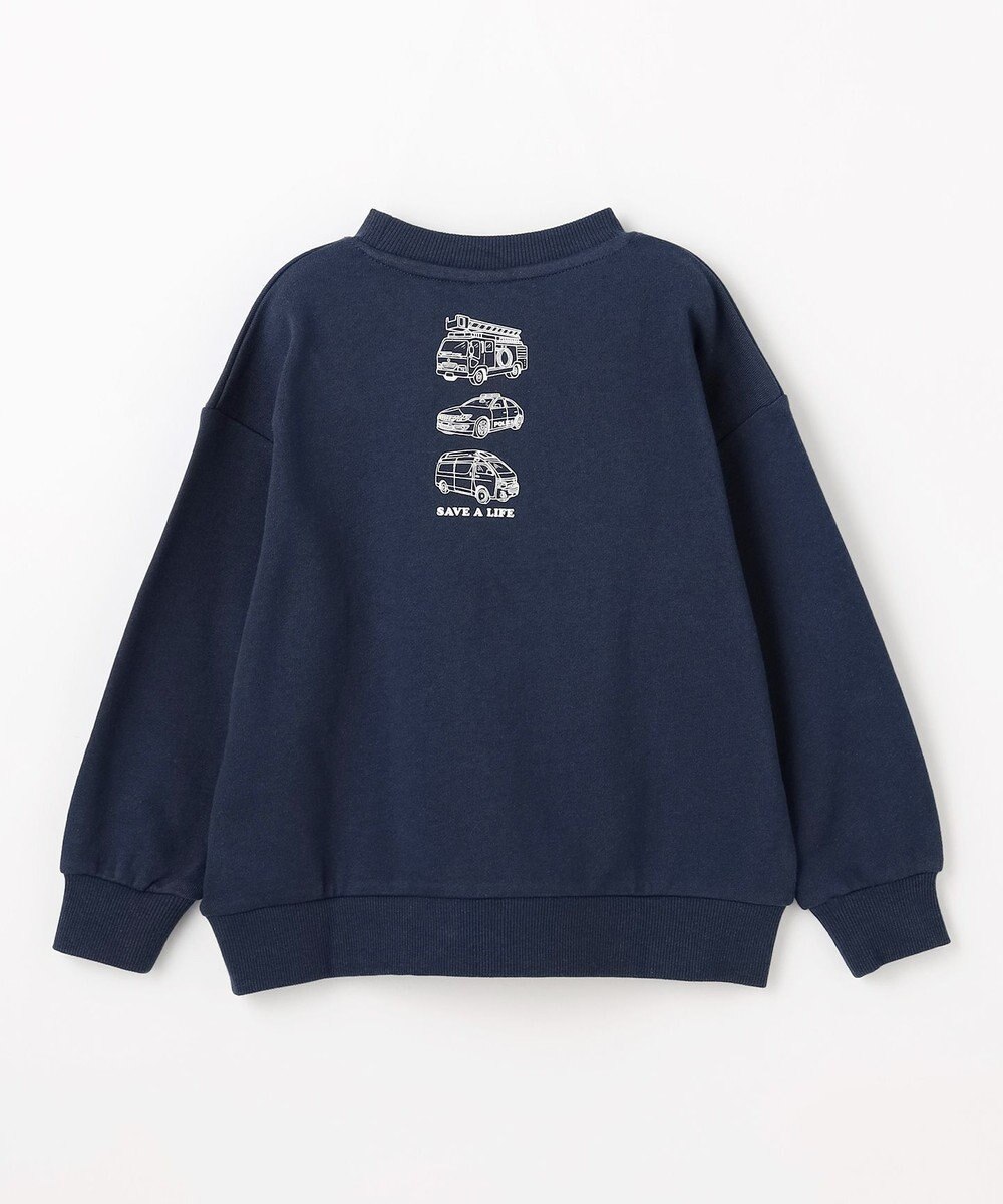 ANY KIDS 車プリント 裏毛トレーナー 