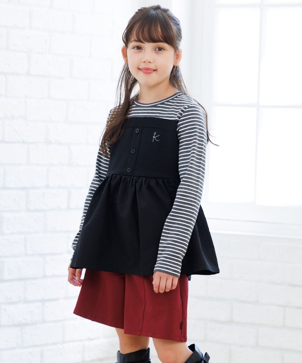 組曲 KIDS 【110-140㎝】ビスチェドッキング Tシャツ 