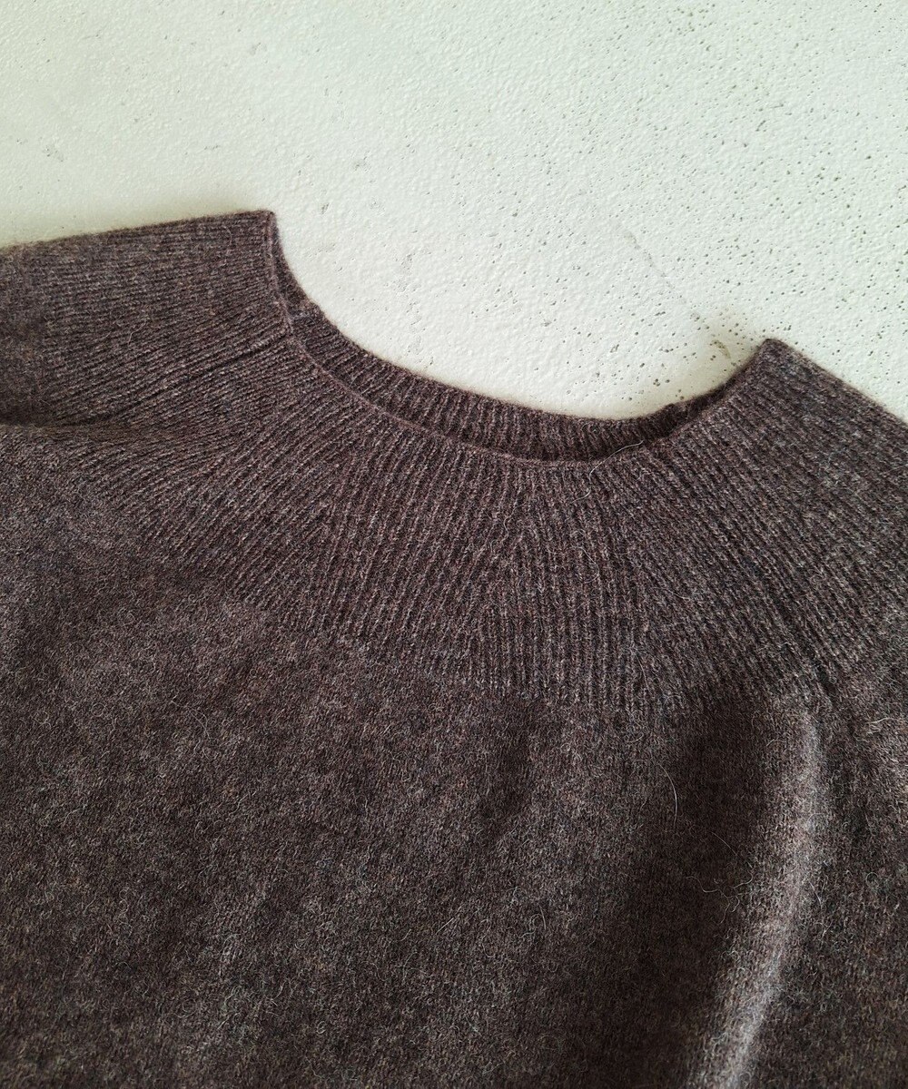 TOQUE 〈大草直子さんアドバイザー〉ベビーアルパカ×ウール縮絨ニットラグランスリーブ 