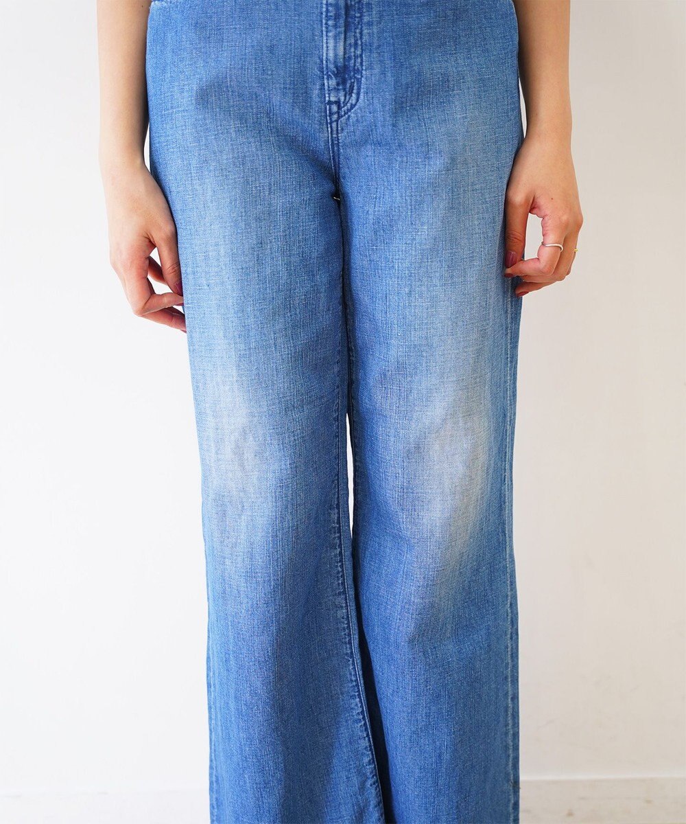 caqu FS linen wide flare リネンワイドフレアデニム 