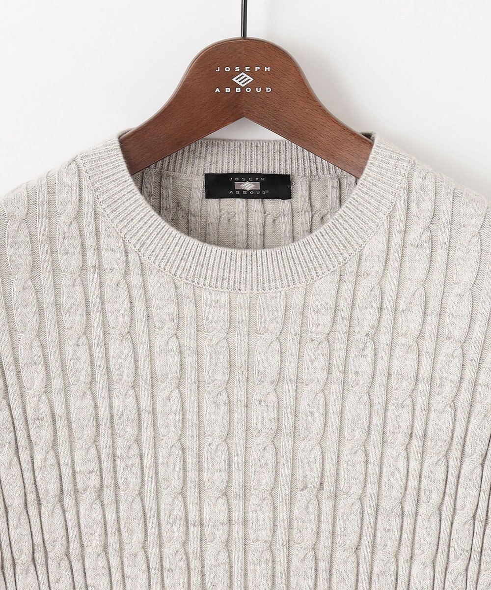 JOSEPH ABBOUD 【キングサイズ・オリジナルオーガニックコットン使用/サスティナブル】JOE COTTONケーブル クルーネックセーター 